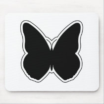 Black and White Butterfly mousepads