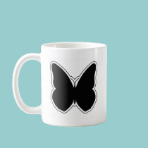 Black and White Butterfly mugs