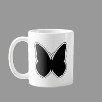 Black and White Butterfly mugs