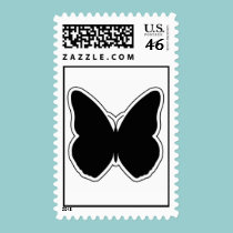Black and White Butterfly postage