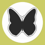 Black and White Butterfly stickers