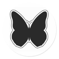 Black and White Butterfly stickers by DonnaSK Black and White Butterfly stickers