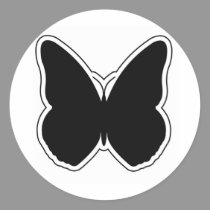 Black and White Butterfly stickers