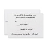 Black and White Calla Lilies RSVP Invites