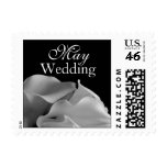 Black And White Calla Lily May Wedding Postage