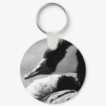 Black and White Canada Goose Keychain by sweetnessphotography Black and White Canada Goose Keychain