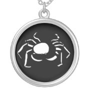 Black and White Cancer Necklace necklace