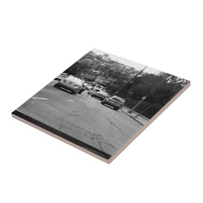 Black And White Cars Ceramic Tiles by Supernova23a