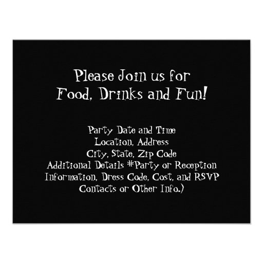 Black and White Casino Night Invitation
