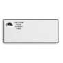 Black and white cat big yellow eyes looking right envelope