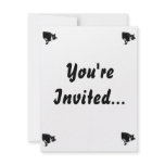 Black and White Cat Looking Up Cutout Announcements