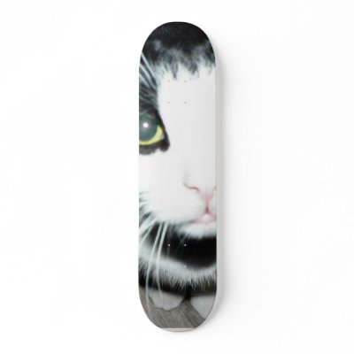 Black And White Cat Skate Board Decks by lifesphere