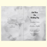 Black and White Catholic Ceremony Wedding Program flyers