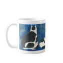 black and white cats under moon mugs by sweet21510 black and white cats under moon mugs