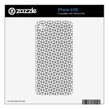 black and white chain weave pattern skins for the iPhone 4S
