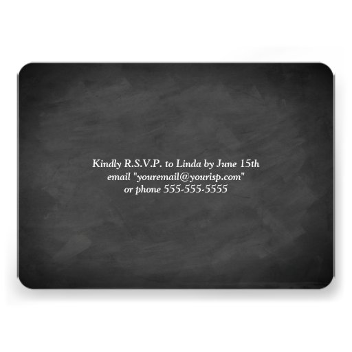 Black and White Chalkboard Photo Graduation Invite