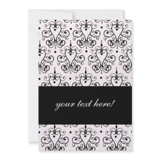 Black and White Chandelier Custom Invitation invitation