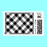 Black and white checked background stamps