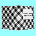 Black and white checked background binders