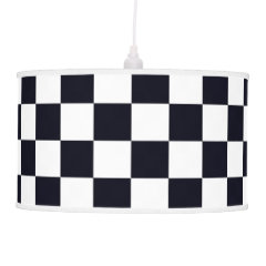 Black and White Checker Pattern Hanging Pendant Lamps