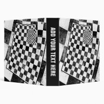 Black And White Checkerboard binders