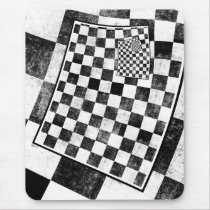 Black And White Checkerboard mousepads
