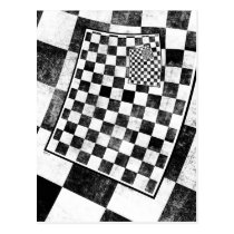 Black And White Checkerboard postcards