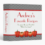 Black and White Checkerboard Recipe Binder