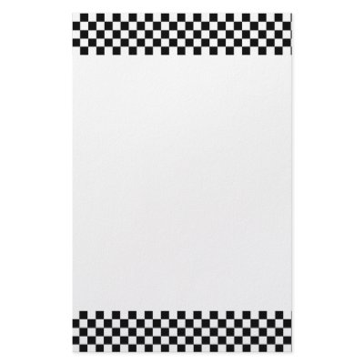 Black and White Checkerboard Stationery by cyclegirl