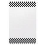 Black and White Checkerboard Stationery