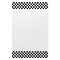 Black and White Checkerboard Stationery