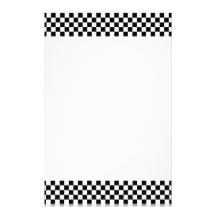 Black and White Checkerboard Stationery