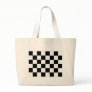 Black and White Checkered Auto Racing Flag Bag