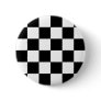 Black and White Checkered Auto Racing Flag Pin