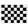 Black and White Checkered Auto Racing Flag Cards
