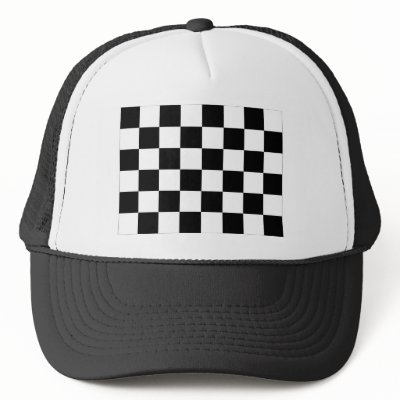 Auto Racing Hats on And White Checkered Auto Racing Flag Trucker Hats From Zazzle Com