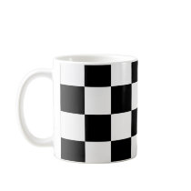 Black and White Checkered Auto Racing Flag Mug