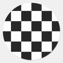 Black and White Checkered Auto Racing Flag Stickers
