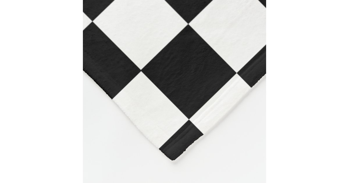 Black And White Checkered Checkerboard Pattern Fleece Blanket Zazzle
