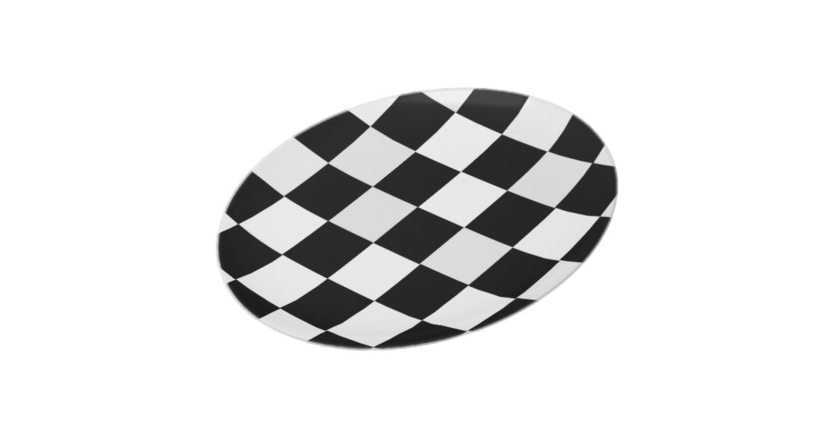 Black and White Checkered Dinner Plates | Zazzle