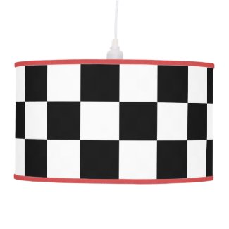 Black And White Checkered Lamp