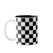 Black and White Checkered Coffee Mug