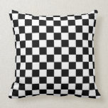 Black and white checkered pattern pillows