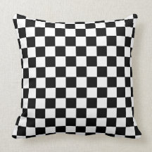 Black and white checkered pattern pillows