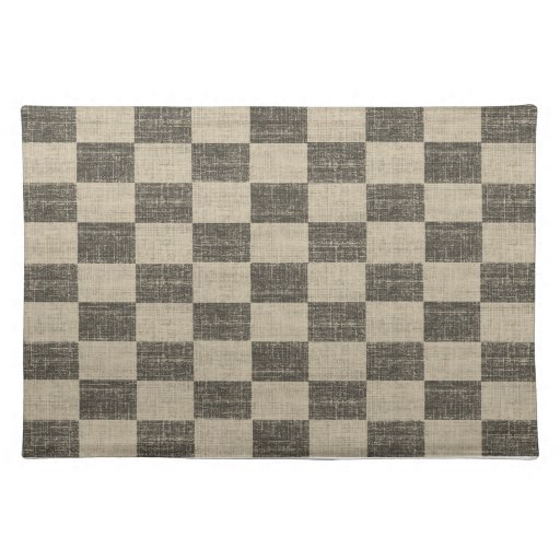 Black and White Checkered Placemat Zazzle