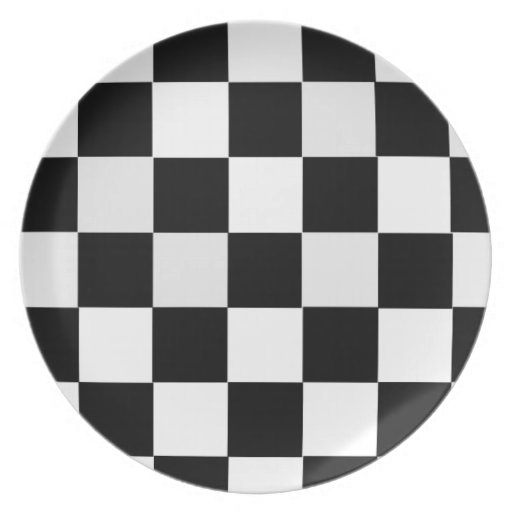 Black and White Checkered Plate