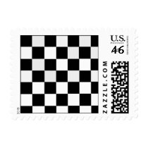 Black and White Checkered postage