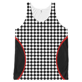 black and white checkered tank top