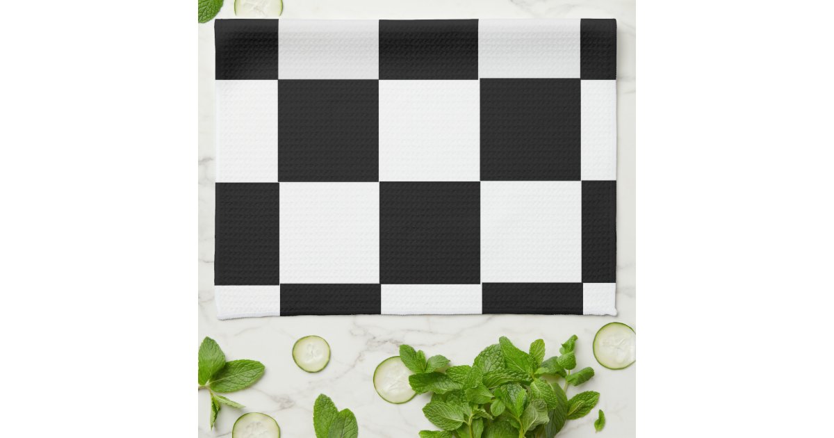 Black and White Checkered Towel Zazzle