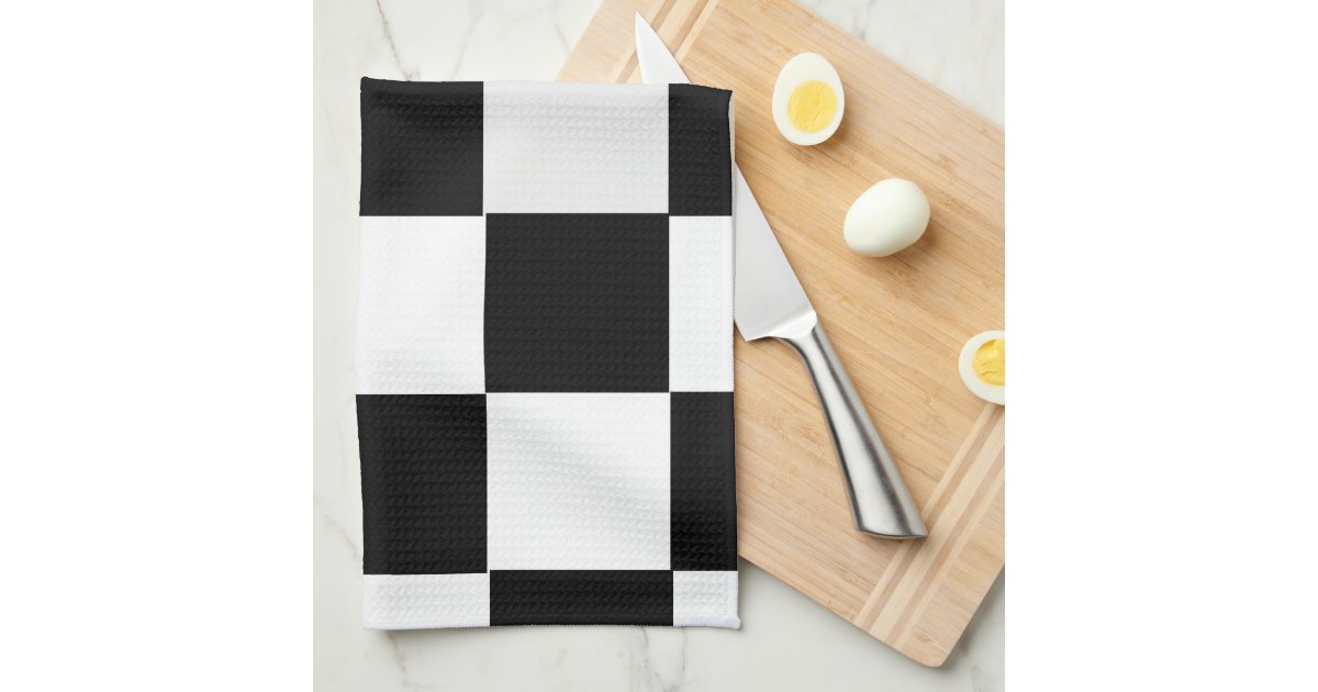 Black and White Checkered Towel Zazzle